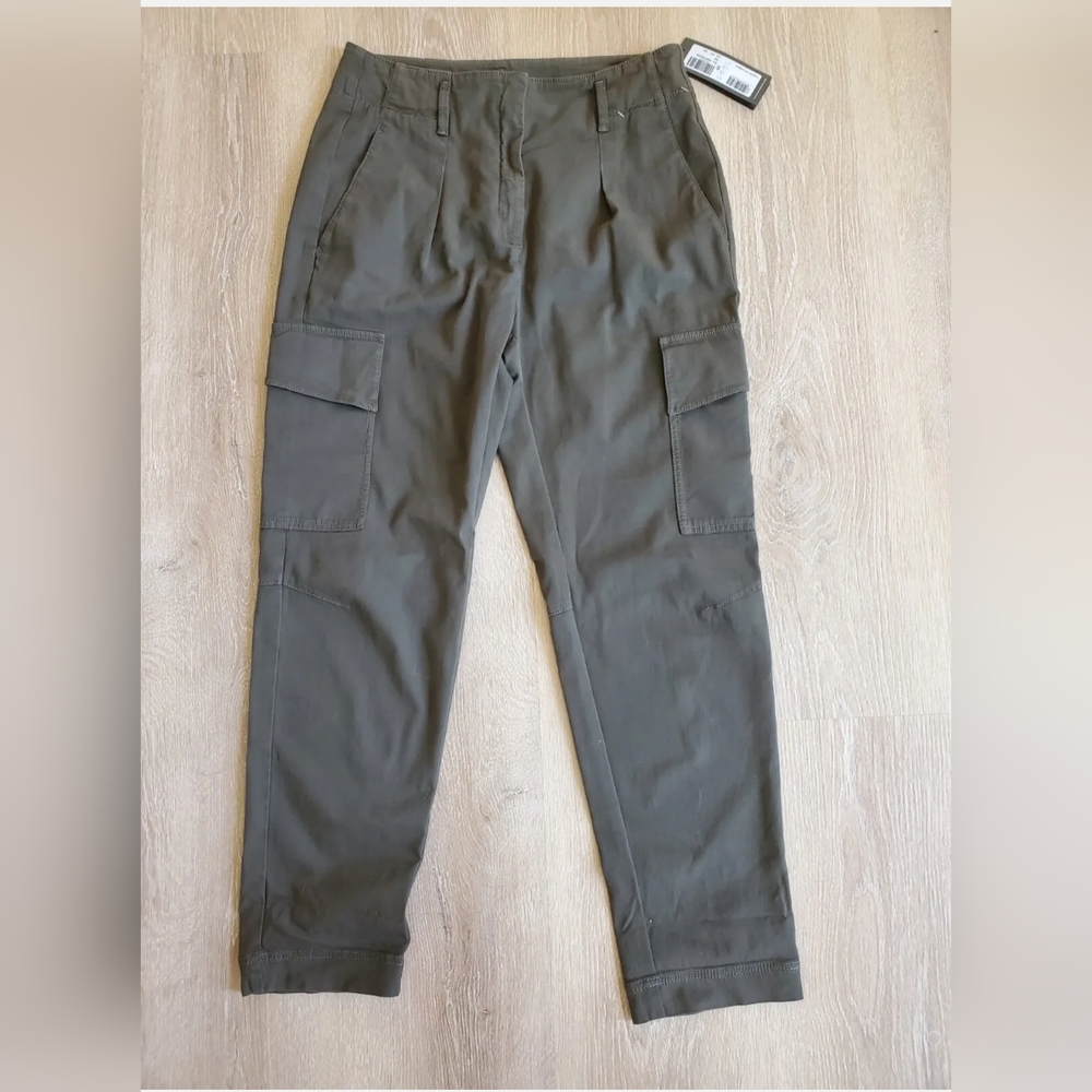 Luisa Cerano Highwaisted Carpenter Moss Green Side Pocket Pants Size 10